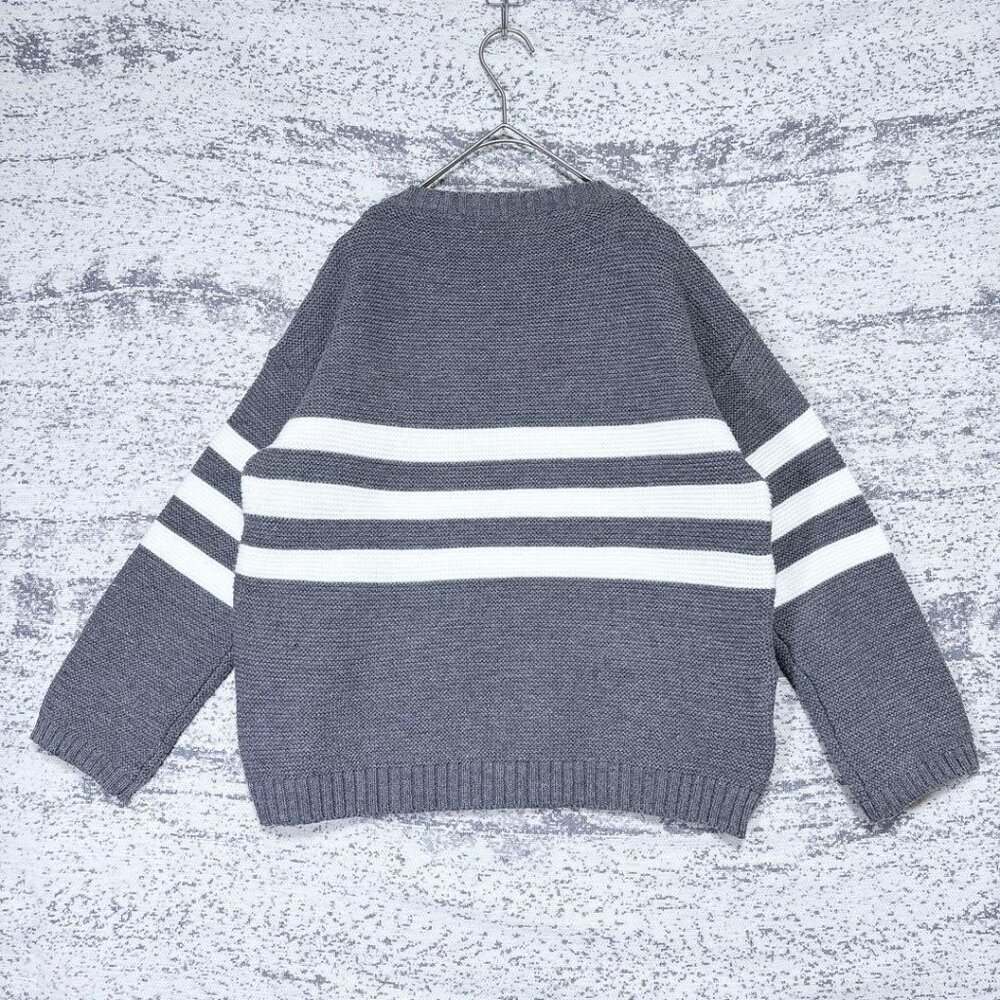 Autu Border Knit Crew Neck Sweater - Picture 2 of 5